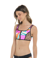Groove You Spin Me Crop Top Body Glove New