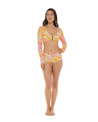 Sol Amarelo Mika Crop Top Body Glove New