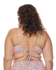 Estella Amore Plus Size Scoop Bikini Top Body Glove New