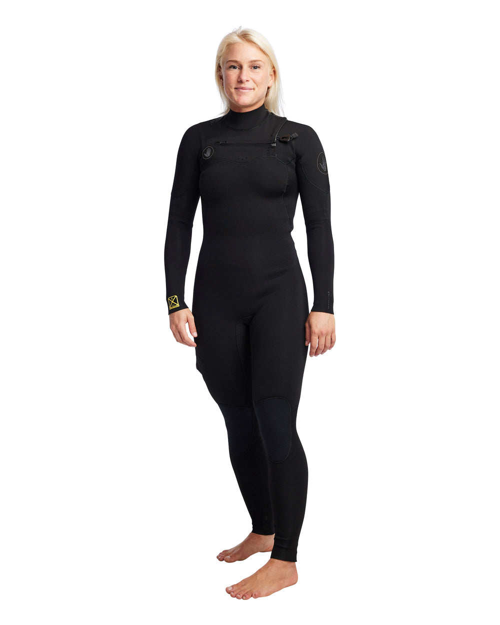 Women's Gold Cell 4/3mm Chest Zip Fullsuit Body Glove On Sale