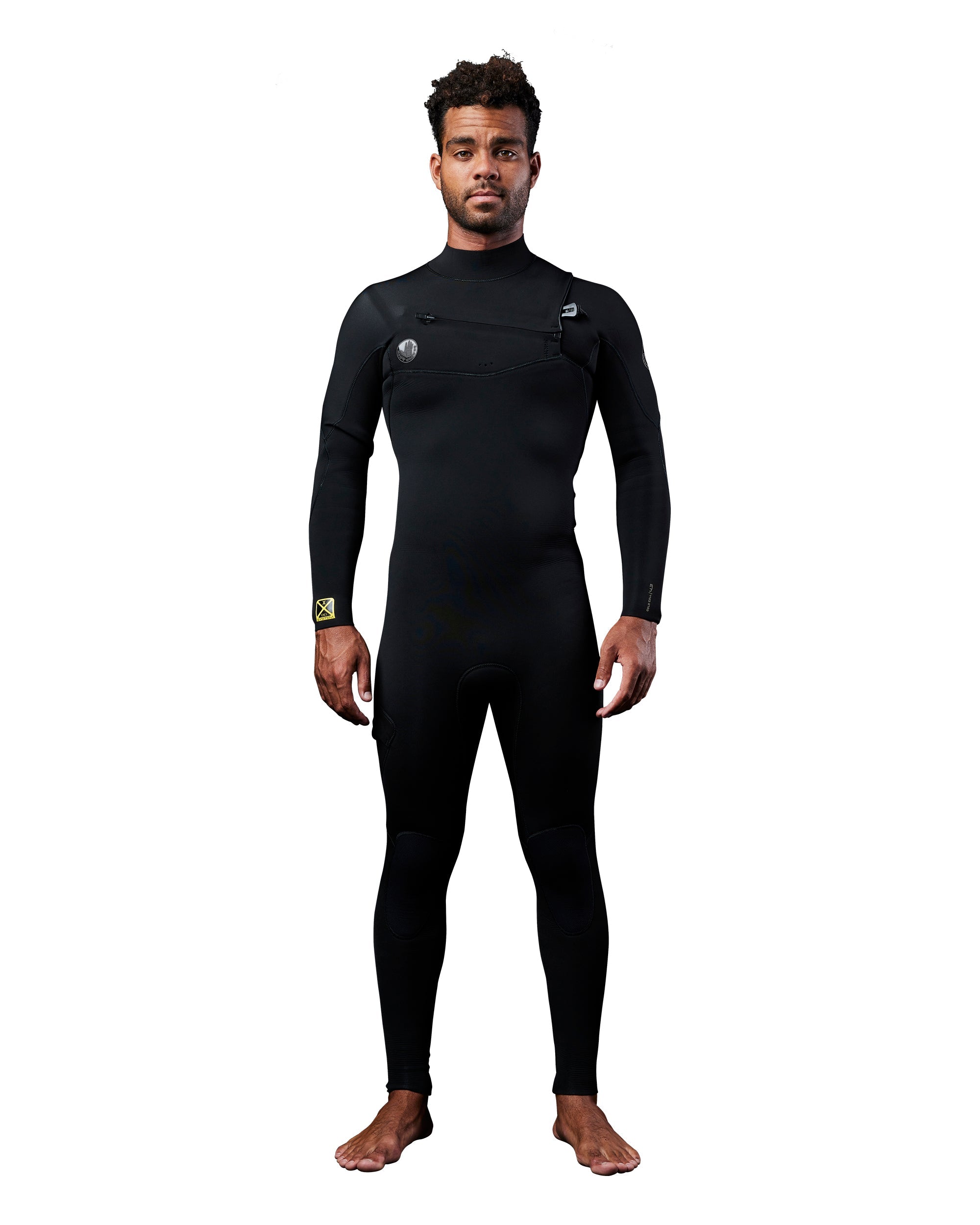 Men's Gold Cell 3/2mm Slant Zip Fullsuit Body Glove For Sale