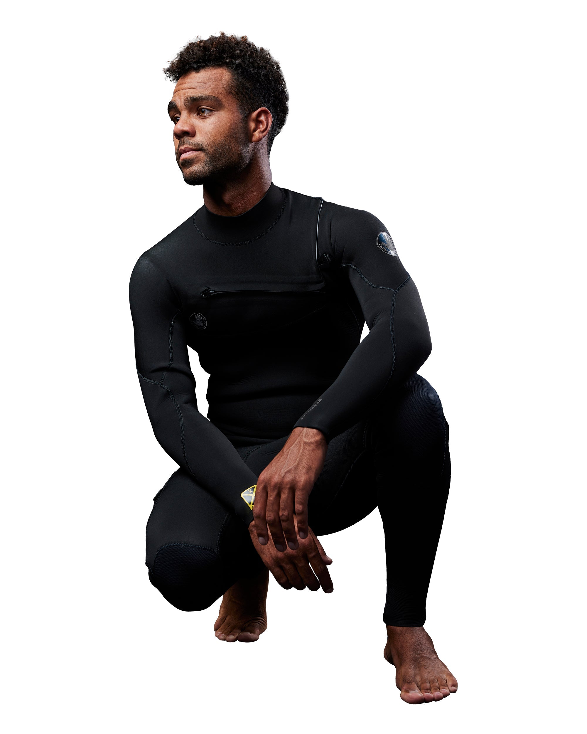 Men's Gold Cell 3/2mm Slant Zip Fullsuit Body Glove For Sale
