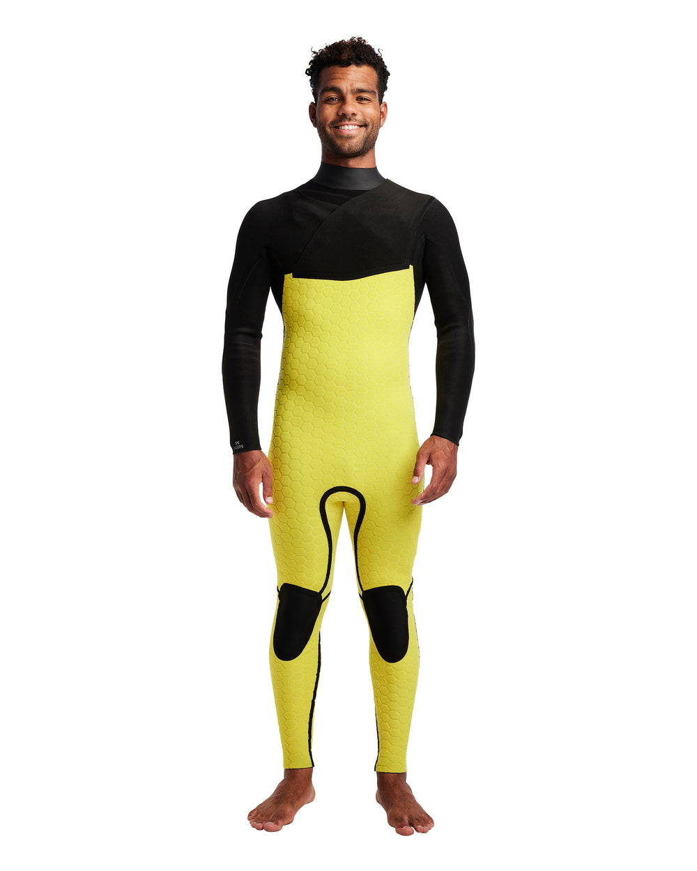 Men's Gold Cell 3/2mm Slant Zip Fullsuit Body Glove For Sale
