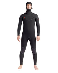 Red Cell 5/4/3mm Men's Chest-Zip Hooded Black Fullsuit Body Glove Online
