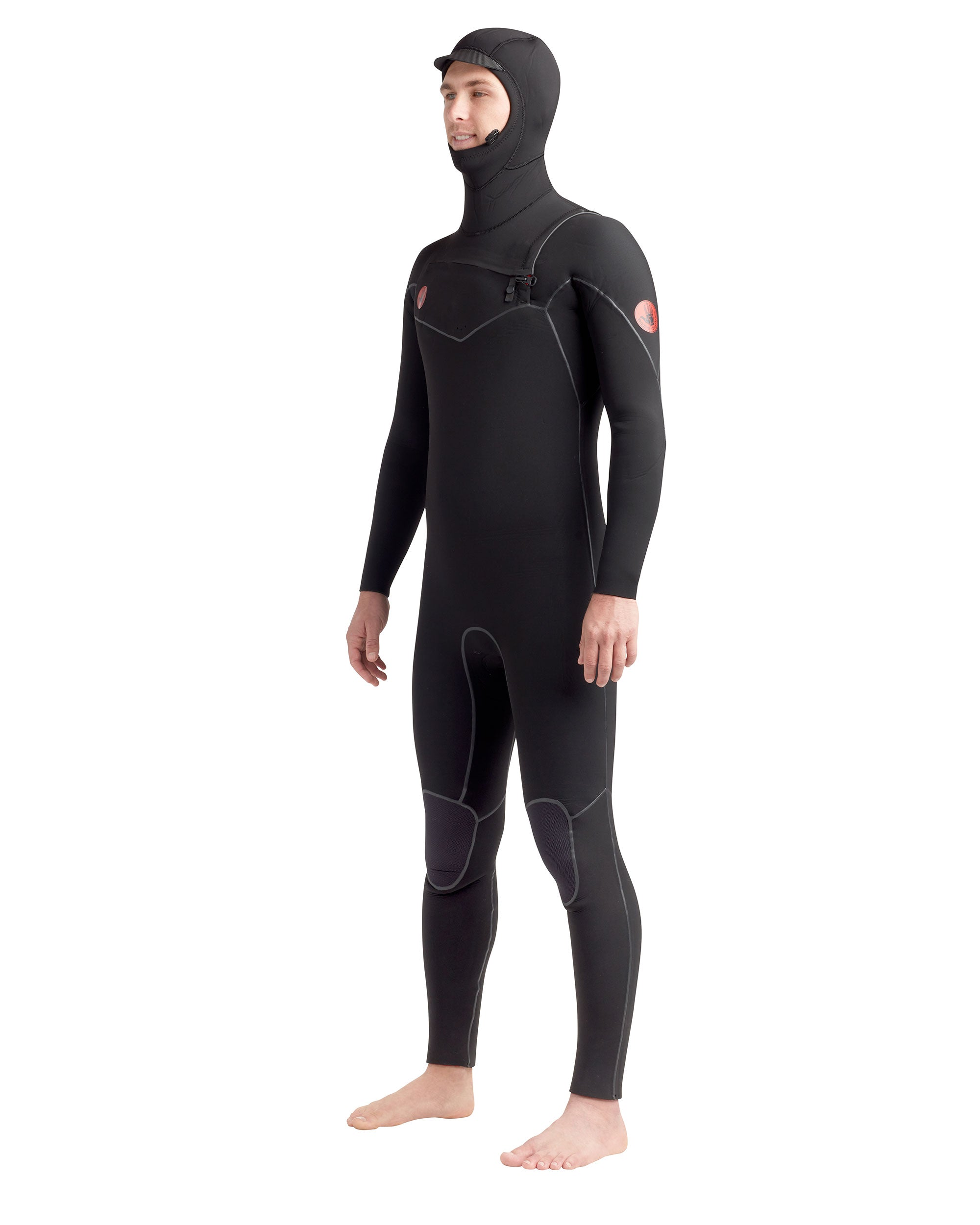 Red Cell 5/4/3mm Men's Chest-Zip Hooded Black Fullsuit Body Glove Online
