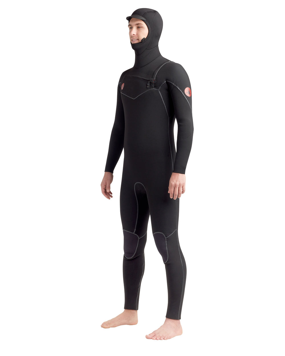 Red Cell 5/4/3mm Men's Chest-Zip Hooded Black Fullsuit Body Glove Online