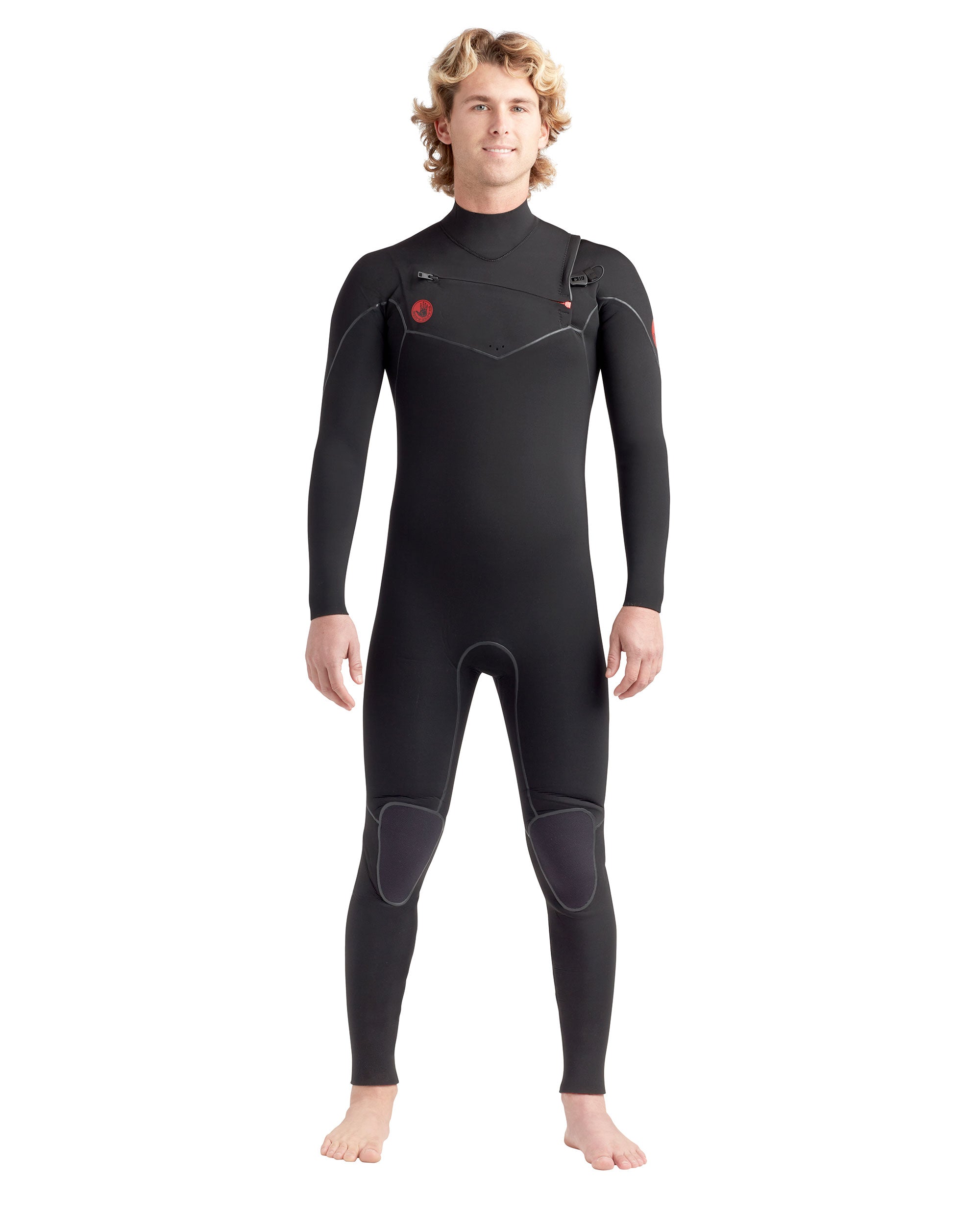 Red Cell Black 3/2mm Men's Chest-Zip Fullsuit Body Glove Outlet