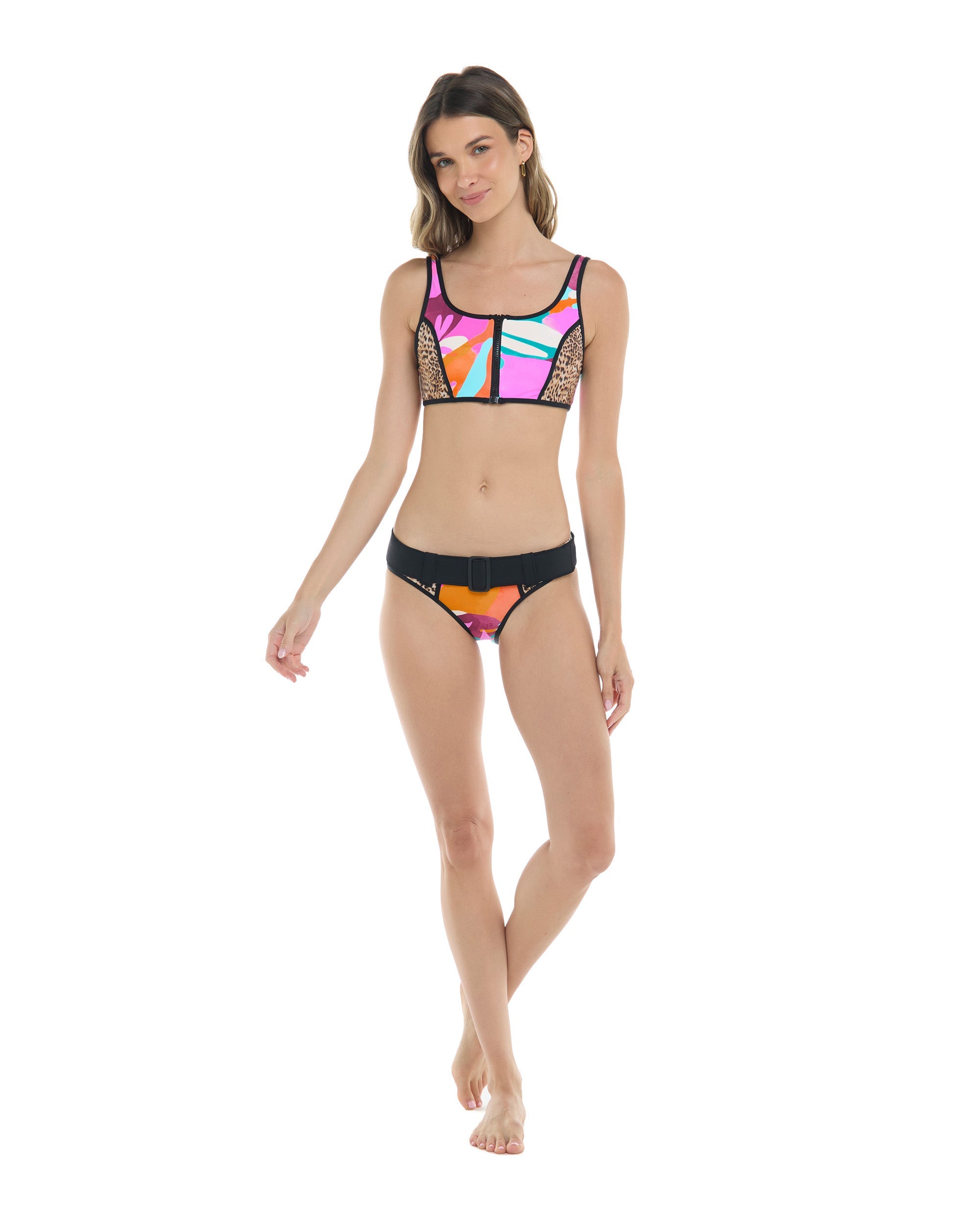 Groove You Spin Me Crop Top Body Glove New