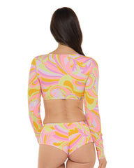 Sol Amarelo Mika Crop Top Body Glove New