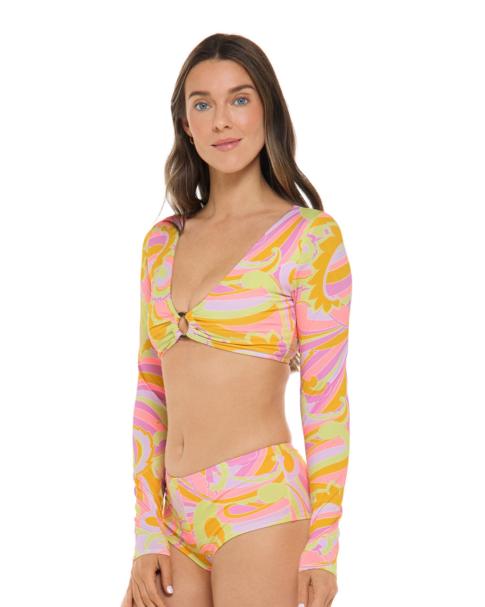 Sol Amarelo Mika Crop Top Body Glove New