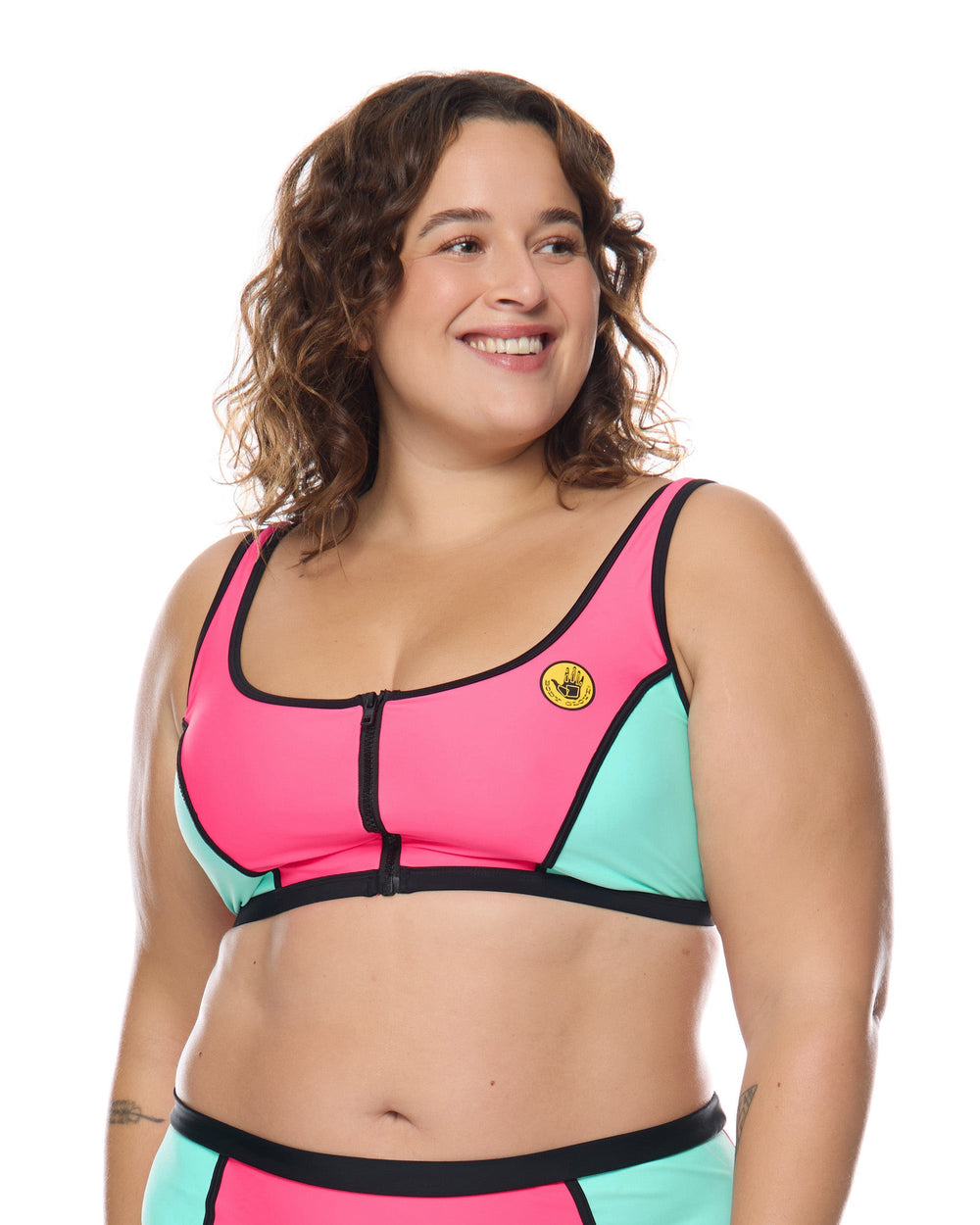 Groove You Spin Me Plus Size Crop Top Body Glove For Sale