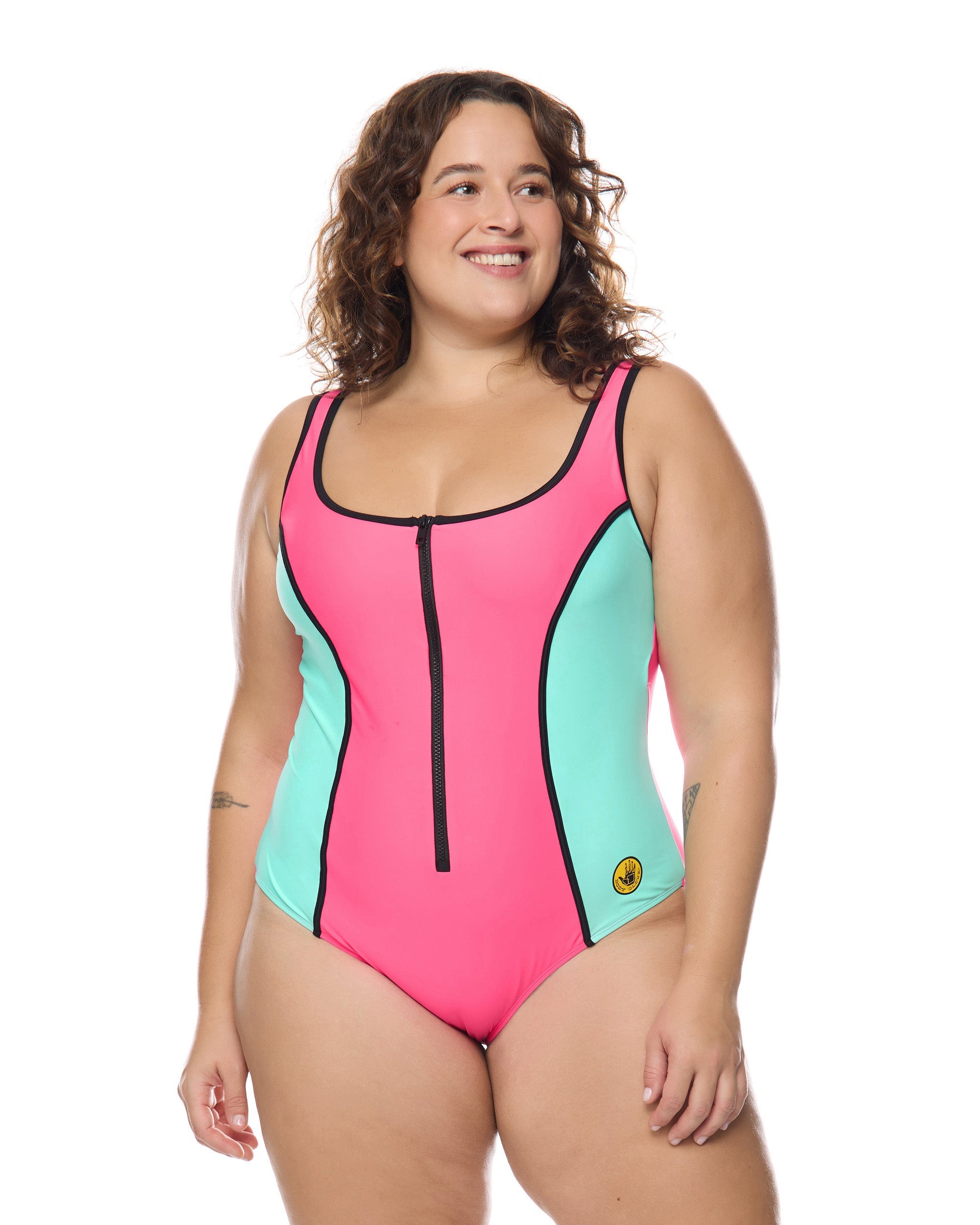 Groove Time After Time Plus Size One-Piece Swimsuit Body Glove New