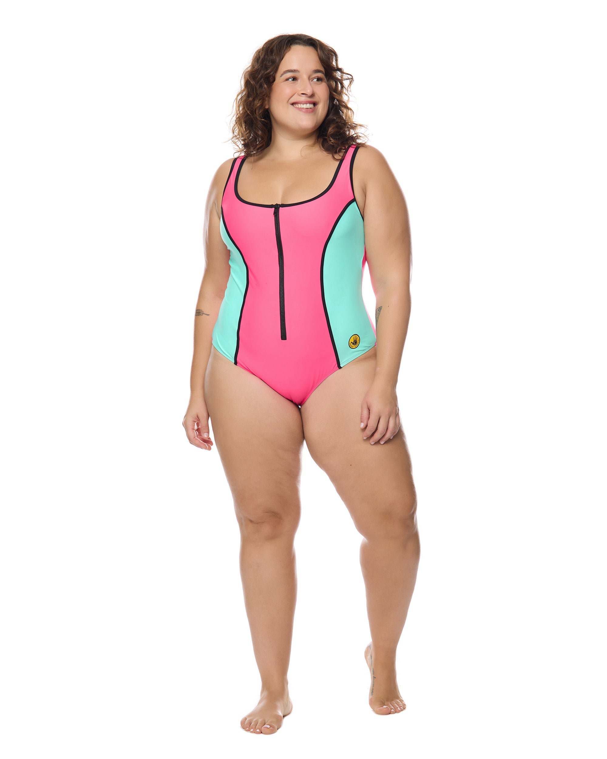 Groove Time After Time Plus Size One-Piece Swimsuit Body Glove New