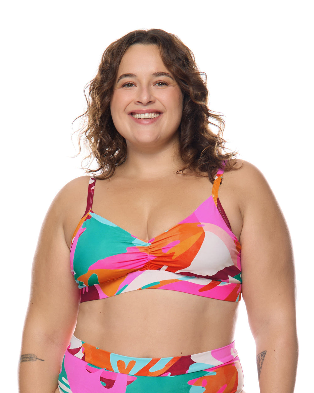 Hype Drew Plus Size Swim Top Body Glove New