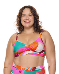 Hype Drew Plus Size Swim Top Body Glove New