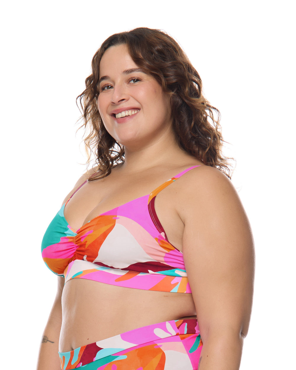 Hype Drew Plus Size Swim Top Body Glove New