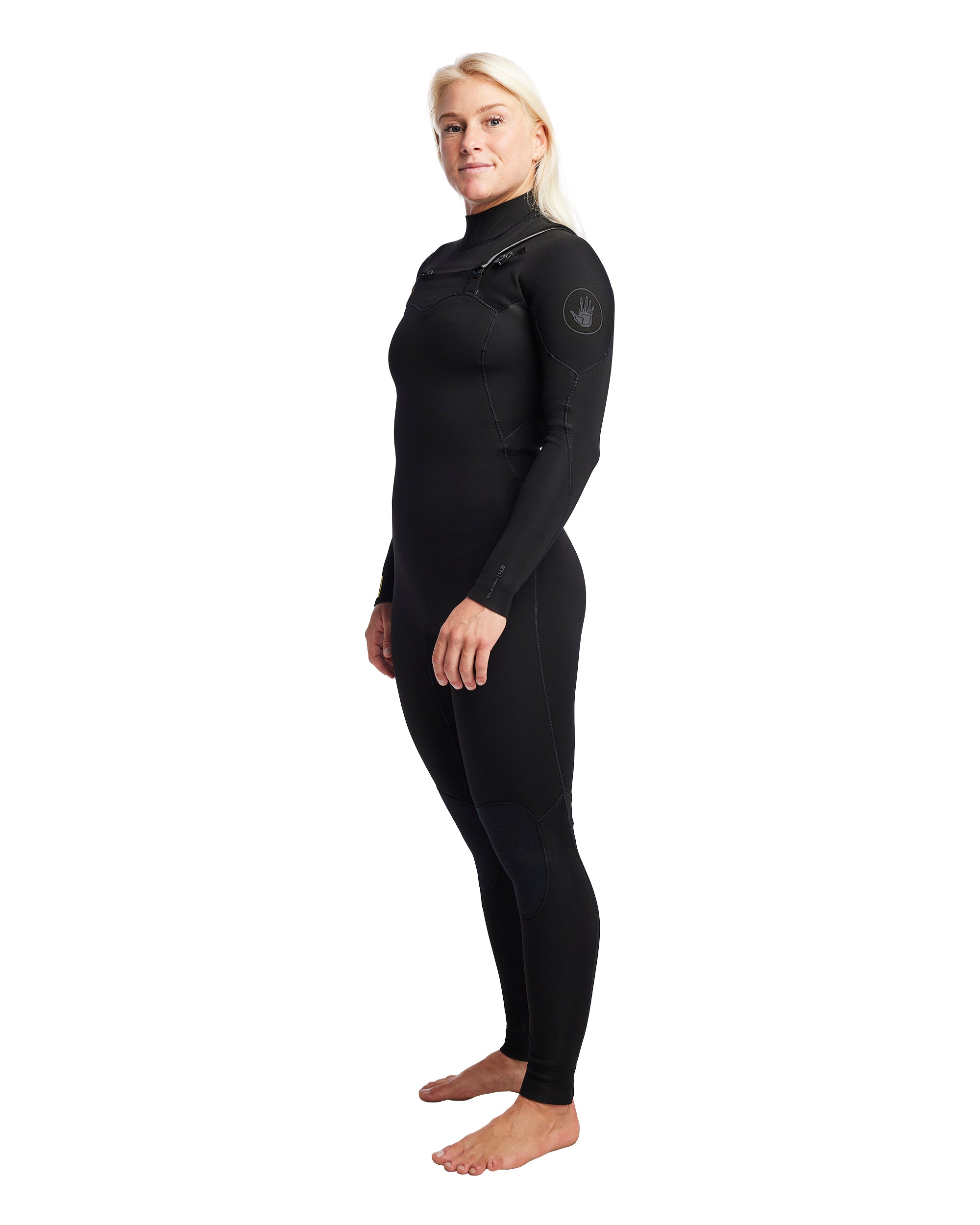Women's Gold Cell 4/3mm Chest Zip Fullsuit Body Glove On Sale