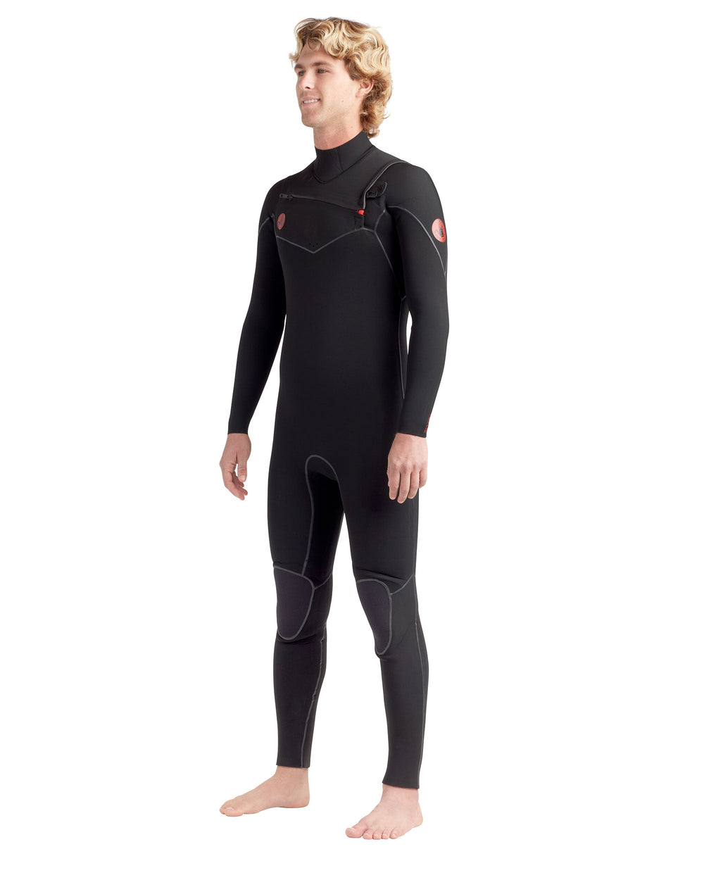 Red Cell 4/3mm Men's Chest-Zip Black Fullsuit Body Glove Discount