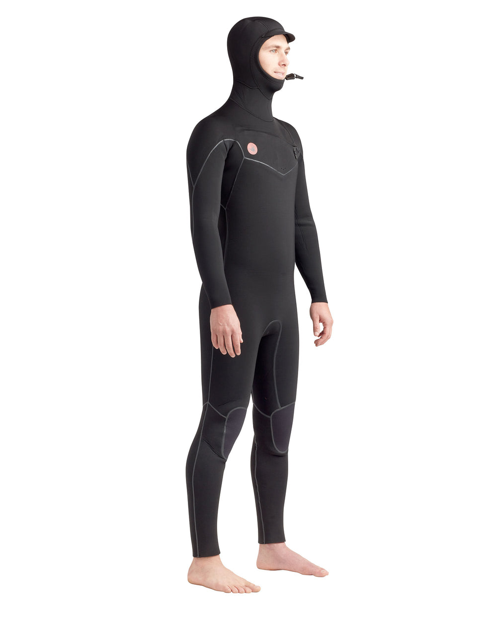 Red Cell 4/3mm Men's Chest-Zip Black Hooded Fullsuit Body Glove Outlet
