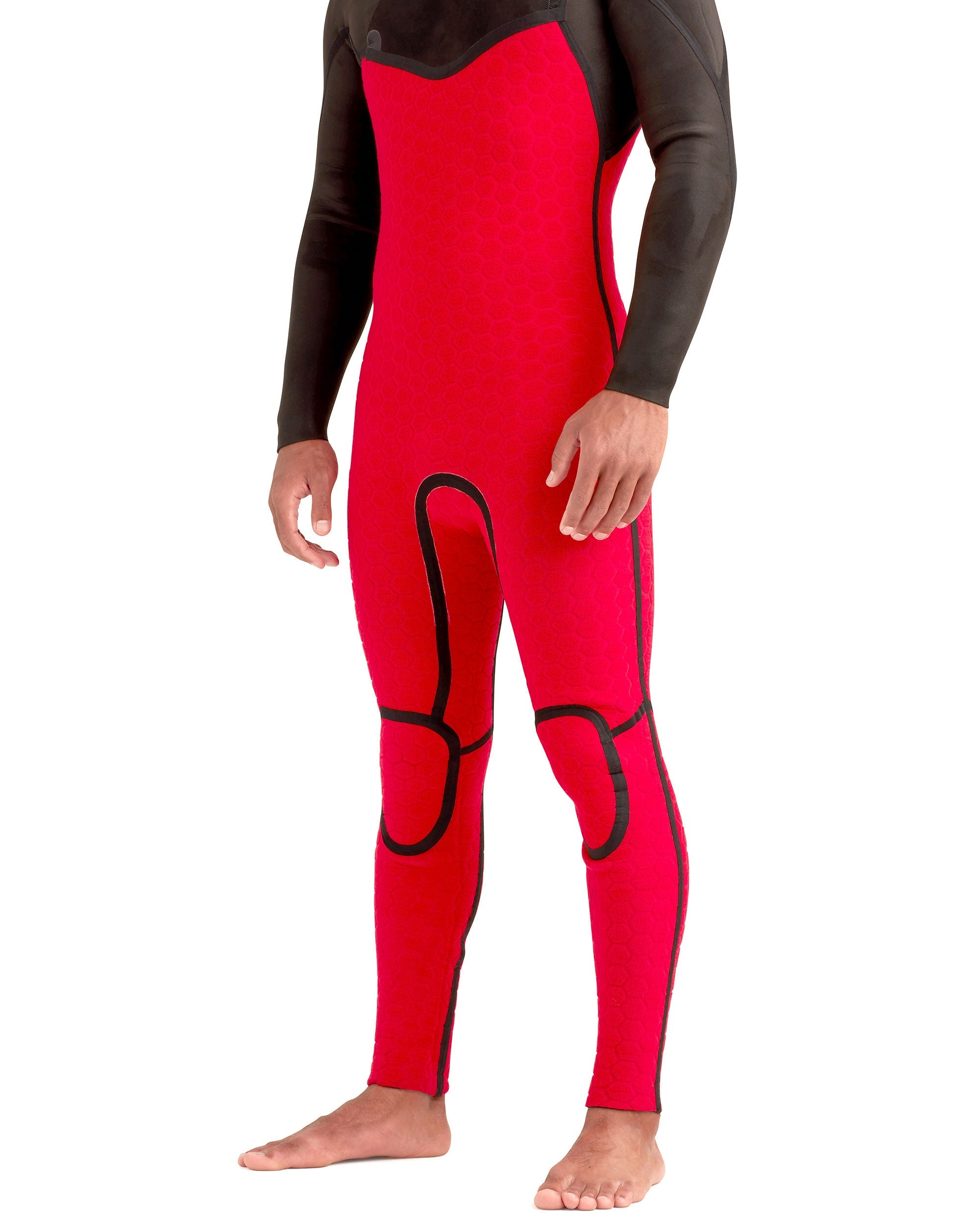 Red Cell 4/3mm Men's Chest-Zip Black Hooded Fullsuit Body Glove Outlet
