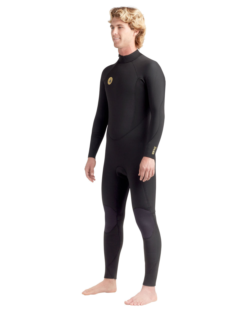 Heritage 3/2mm Back-Zip Men's Fullsuit in Black Body Glove On Sale