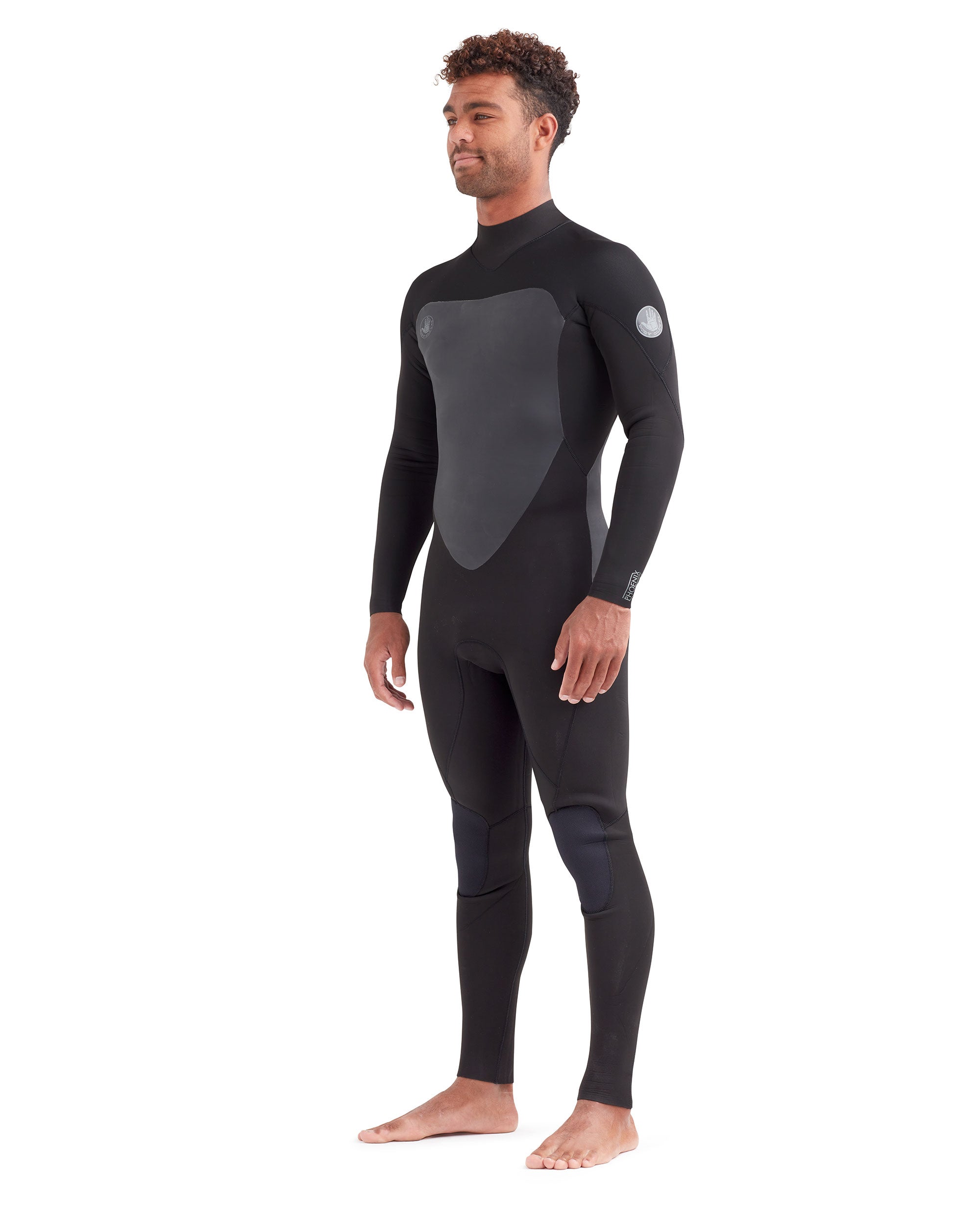 Phoenix 3/2mm Men's Back-Zip Fullsuit in Black Body Glove On Sale